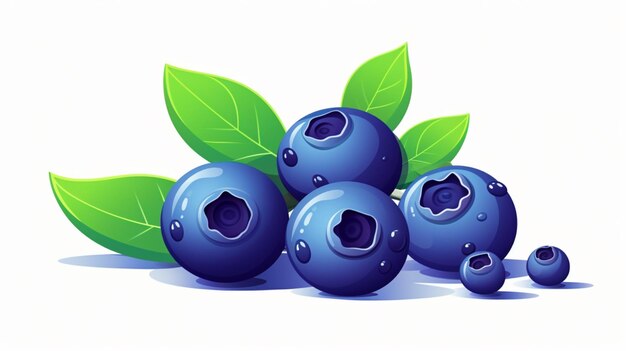 Blueberry vector on a white background