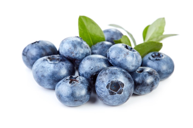 Blueberry on white background