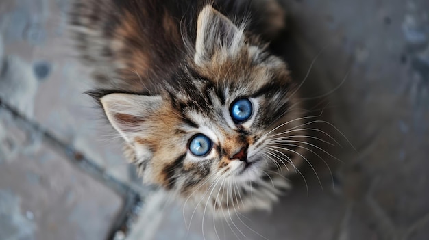 Photo the blueeyed kitten