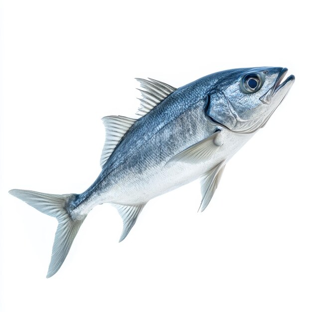 Photo bluefish animal wildlife isolated on a solid white background