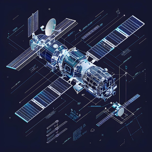 Blueprint project of Communication Satellite in Space