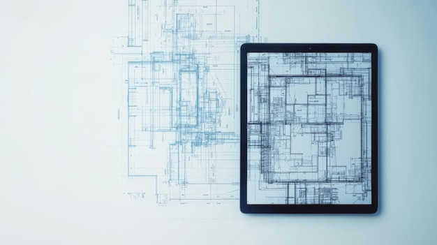 Blueprint on Tablet