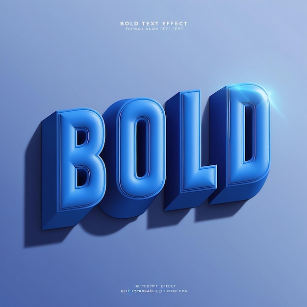 Photo blues 3d bold text effect