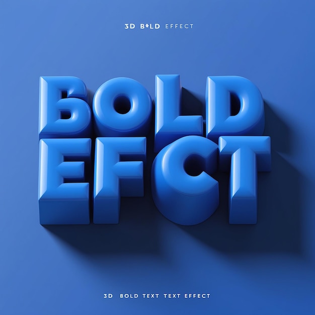 Photo blues 3d bold text effect