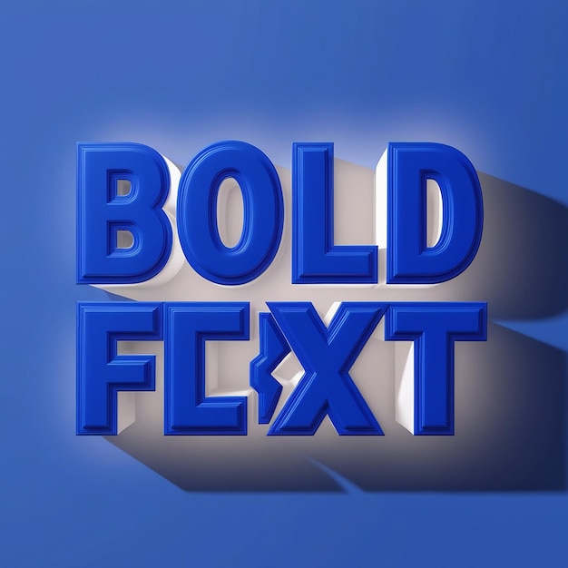 Photo blues 3d bold text effect