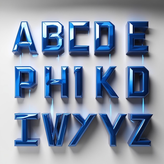 Photo blues 3d bold text effect