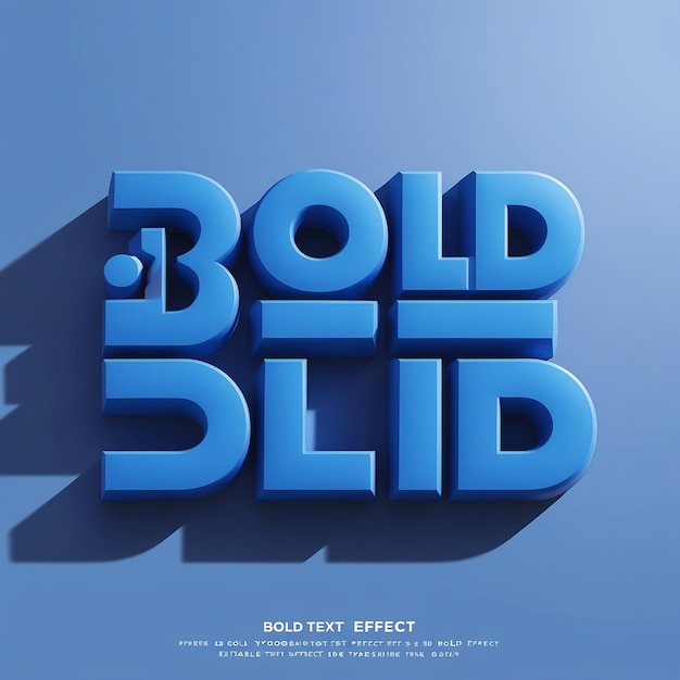 Blues 3D Bold Text Effect