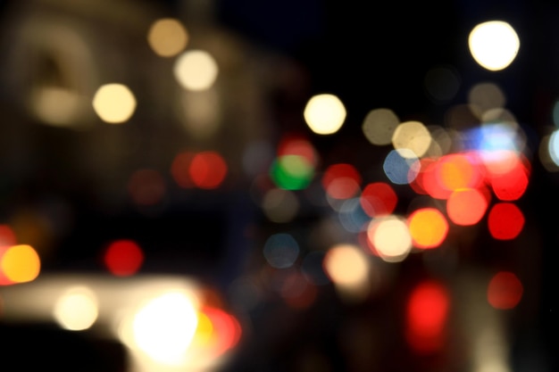 Blur background bokeh background from traffic jam