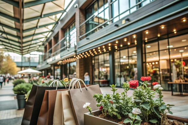 Photo blur background image of a supermarket retail store in shopping mall bokeh modern supermarket