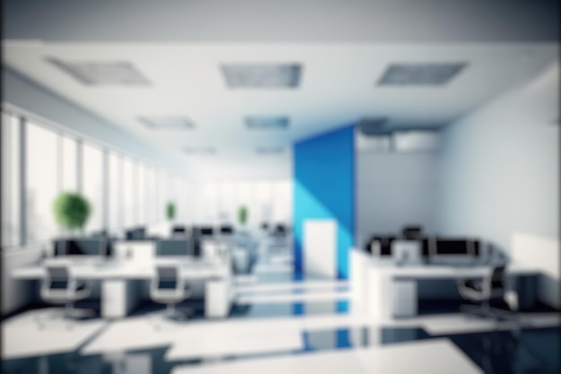 Blur background of modern office interior design Contemporary workspace for creative business