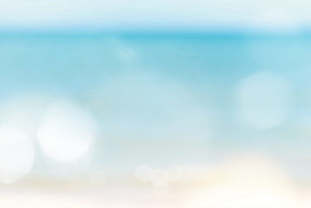 Blur bokeh abstract sea and sky nature background with copy space.