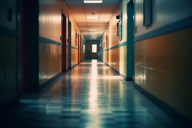 Blur Image Background of Corridor in Playground Image Generative AI