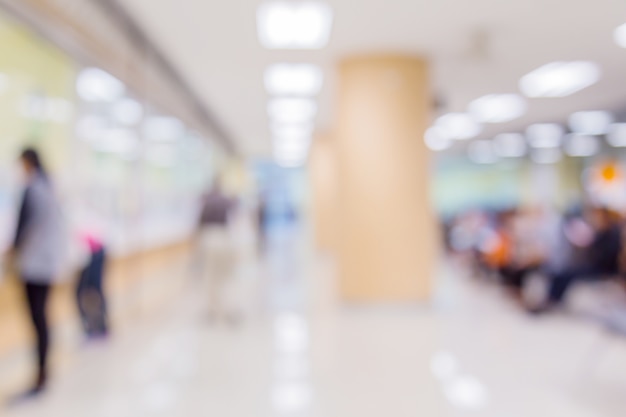 blur image background  of waiting area in hospital or clinic