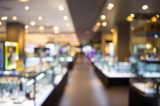 Blur image of Shelves in shopping mall