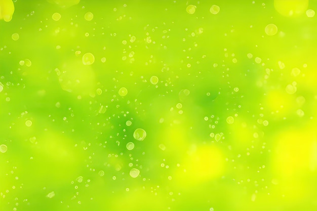 Blur and lovely soft light green background with bubbles