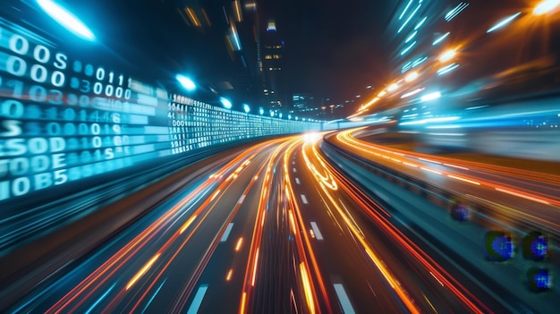 A blur of numbers and symbols speeding through the digital highway of crypto transactions