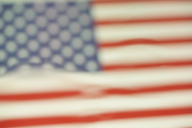 Blur water drop of American flag for design background