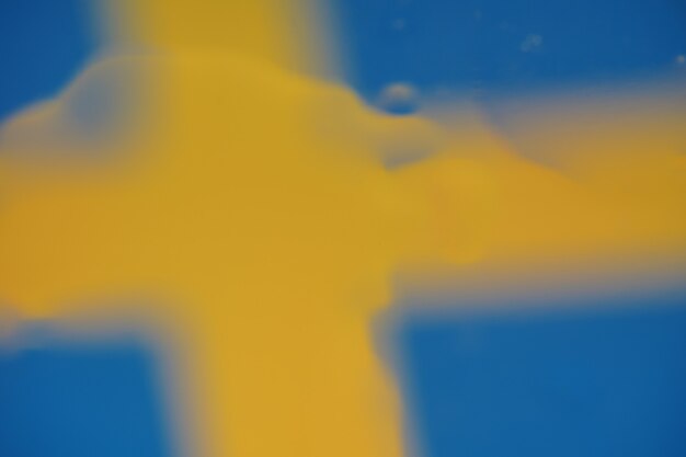 Blur water drop of Sweden flag for design background