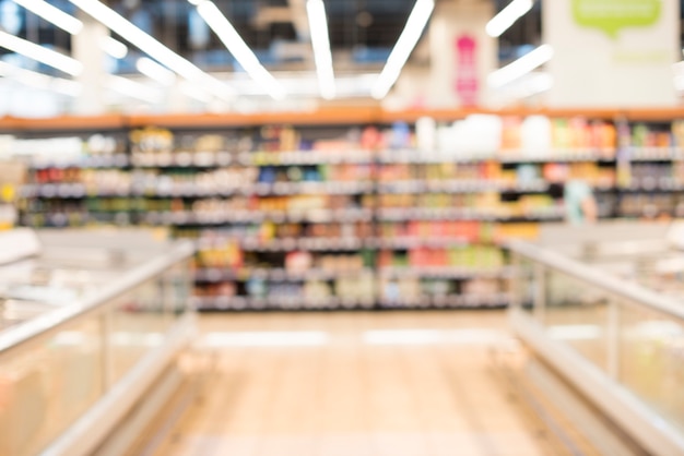 Blurred background of grocery store