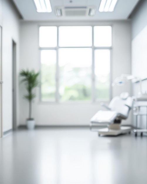 Blurred background image of clinic with defocus effect Blur background image concept image for health advertising