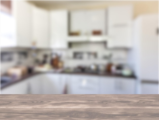 Blurred background,Modern kitchen with bokeh light