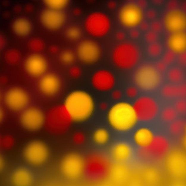 Blurred background of red and yellow dots