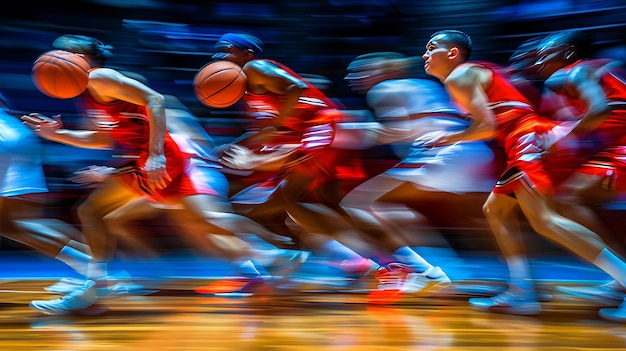 Blurred Background of Sports Playing Scene with Dynamic Action and Motion