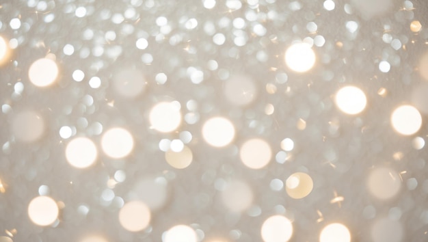 Blurred bokeh lights creating a festive and dreamy holiday atmosphere