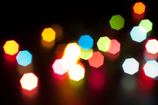 blurred color Bokeh on dark