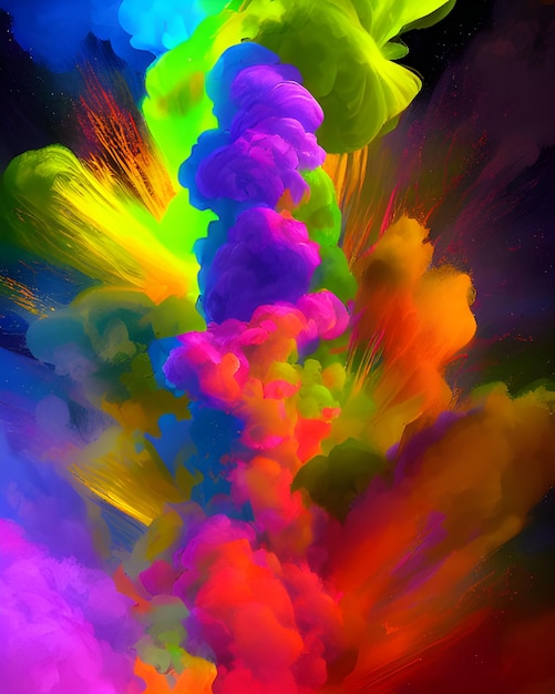 Blurred Colorful Smoke Effect Background