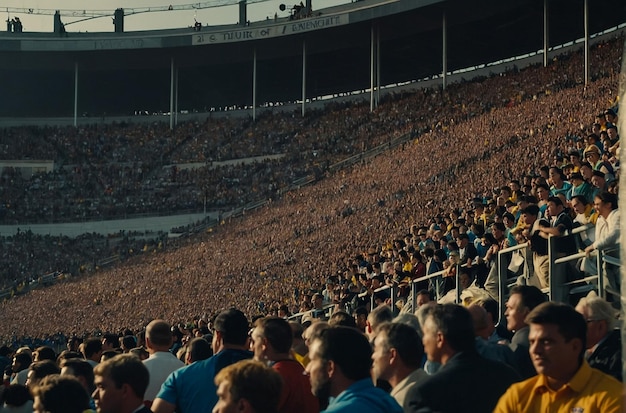 Blurred crowd of spectators on stadium at a sporting event