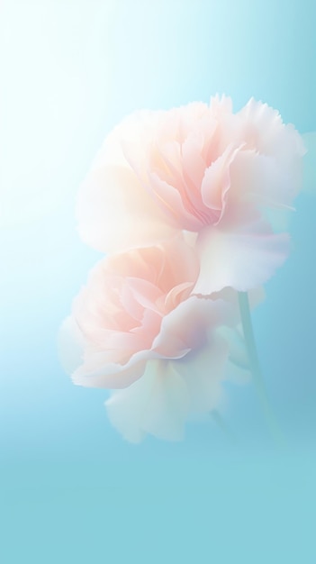 Photo blurred gradient pink carnations carnation flower plant