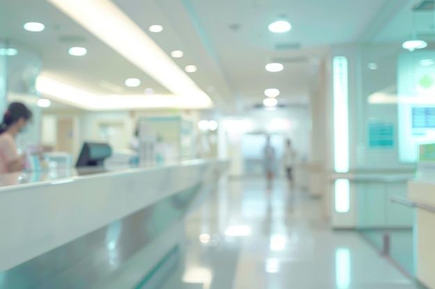 Blurred hospital background with people for medical design