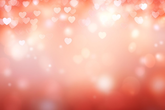 Photo a blurred image of hearts with a pink background