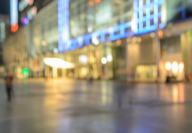 Blurred image of shopping mall with shining lights