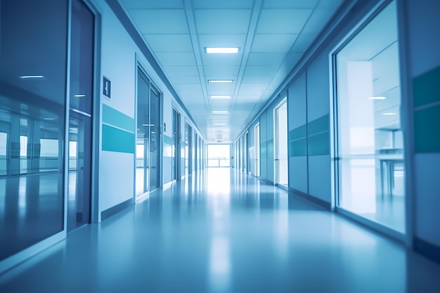 Blurred interior of a hospital abstract medical background