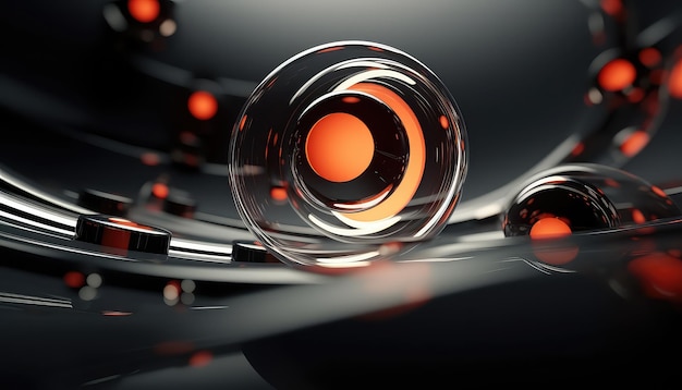 Blurred Lens Futuristic 3D Rendering Minimalist Background