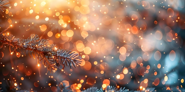 Blurred lights create a festive bokeh against a creamy abstract backdrop Concept Festive Bokeh Lights Creamy Abstract Backdrop