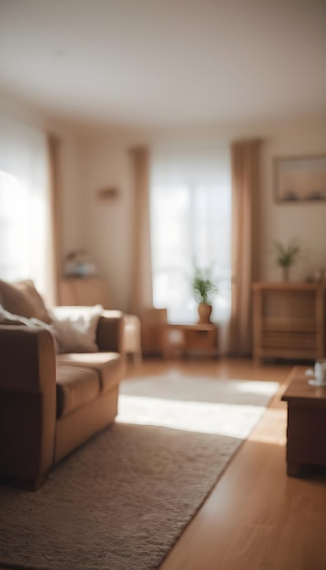 blurred living Room