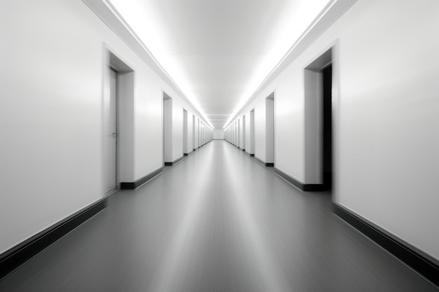 Blurred long corridor