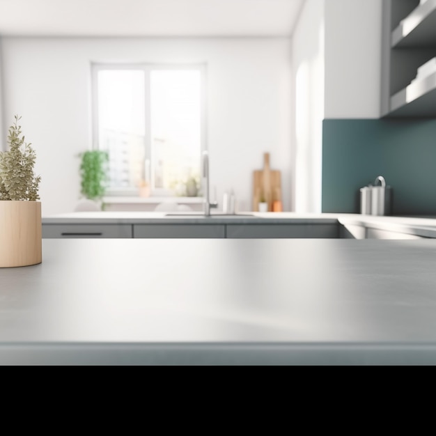 Blurred modern kitchen