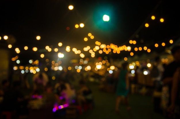 Blurred night market