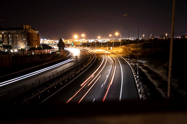 Blurred nightlights in the city