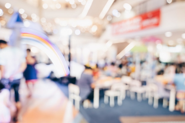 Blurred people on shopping mall