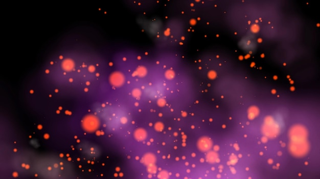 blurred pink particles on black background