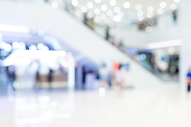 Blurred shopping mall background