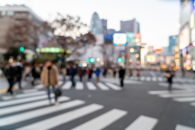 Blurred shopping street at Shinjuku in Tokyo, Japan