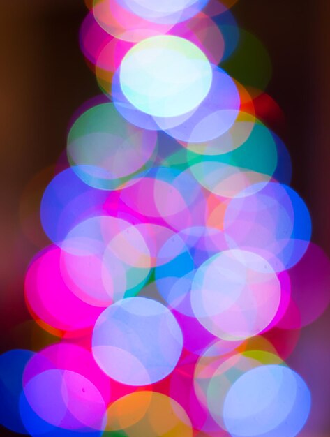 Blurred shot of an illuminated Christmas tree