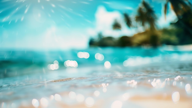 Photo blurred tropical beach background