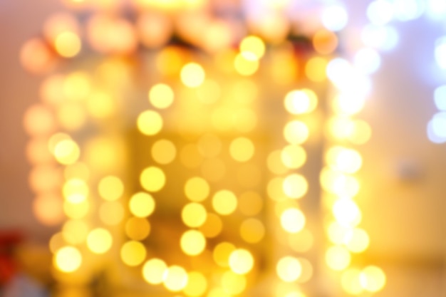 Blurred view of beautiful Christmas lights